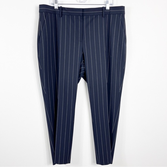 Theory Treeca Trouser Pant in Striped Good Wool Size 16 NWT...
